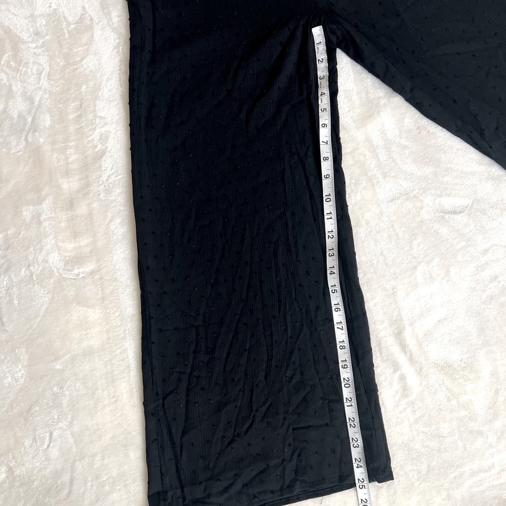 Lulus Leeta Black Swiss Dot Lace Wide-Leg Jumpsuit| large - Picture 5 of 8